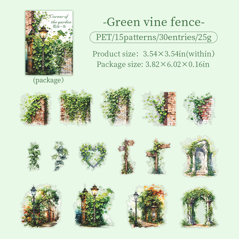 Corner of the Garden Transparent Stickers Journaling Card Decorative DIY Collage