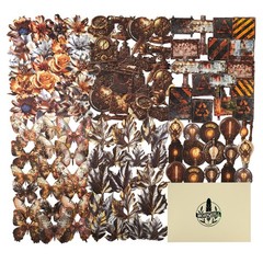 Moriquill 120PCS Steampunk Vintage Stickers – Die-Cut Metal Collection
