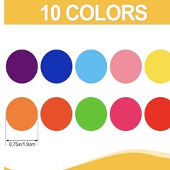 3500 Pieces Dot Stickers, 3/4 Inch Color Coding Labels, 10 Color Circle Price St