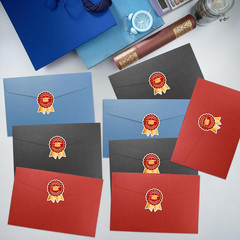 200 PCS Graduation Stickers for Envelopes, Red Gold Class of 2026 Graduation Bad