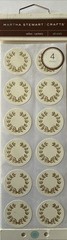 GOLD LAUREL WREATH SEAL Stickers (48pc)Martha Stewart •Letters•Mail•Card making•