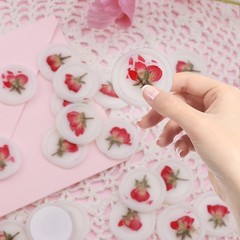 20Pcs Dry Floral Rose Wax Seal stickers Self Adhesive Envelope Seal Stickers