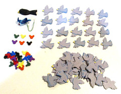 Lot of 95 Bird & Micky Mouse Themed Flatbacks For Crafting – NEW (#42)