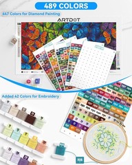Color-Matched Organization Labels for Diamond Art & Embroidery – 489 Stickers