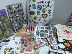 Vtg 80’s Sticker Lot 500+ Hallmark AGC Sandy lion Holiday Lot 3 Halloween Puffy