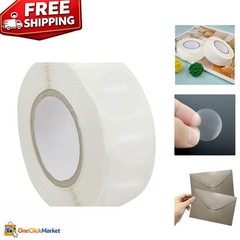 1000 Durable Clear Wafer Seal Labels – 1 Inch Stickers for All Packaging Needs
