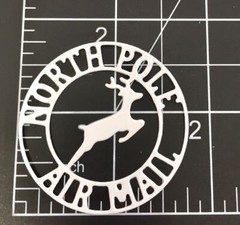 Christmas Die Cuts * North Pole Tag Topper * Set of 12 Black or White Cardstock