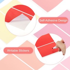120 Sheet Red Label Stickers 3 x 2 Inch Rectangle Coding Labels for Office