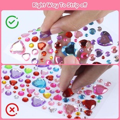 3200Pcs Self-Adhesive Gem Stickers and Rhinestones for Crafting