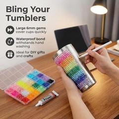 Vibrant 2000PCS 6MM Jelly AB Rhinestones with Glue – Transform Your Crafts
