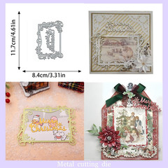 Merry Christmas Frame Die Cuts for Card Making Christian Theme Stamps Cutting Di