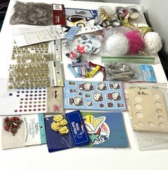 Huge Lot Craft Supplies Sewing Supplies Hair Accessory Making Scrapbook