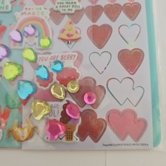 Stickers 50 And 2 Stencils Sheets Colorful Unicorn Bee Hearts Assorted Small