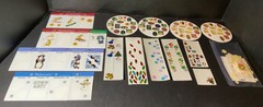 Huge Scrapbooking Lot USED Christmas Stickers Approx 80 Sheets Words Borders
