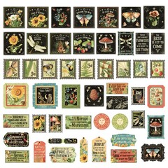 Bomichi 100 Pcs Postage Stamp Stickers, Aesthetic Insect Plants Colorful