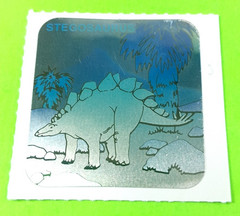 Vintage Holographic Stegosaurus Dinosaur 3D Sticker