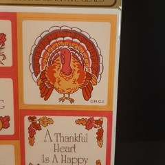 Hallmark Thanksgiving Fall Stickers Turkeys Corn Pumpkins Squash Leaves Autumn