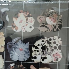 SCRAPBOOK STICKER Pets Shelter Rescue Vet Dog Puppy Cat Kitten paw print Bernard
