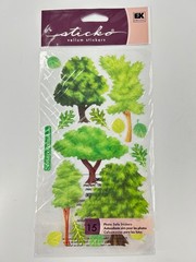EK Success Sticko Vellum Stickers Trees 15 Pcs Photo Safe