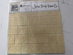 Scenic Route Paper Co Chipboard Alphabet Redmond Cream Lowercase Letter Stencil