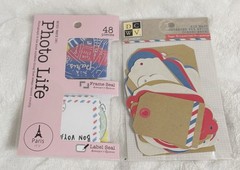 DCWV Air Mail Tags and Photo Life Scrapbooking Label / Frame Pieces