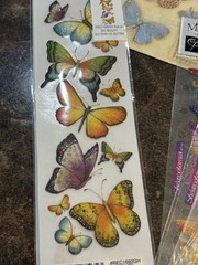 Butterflies Scrapbook Stickers & Rub On Transfers Lot