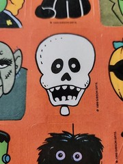 Vintage 80’s Gibson Halloween Creatures Sticker Sheet Rare