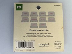 Making Memories 10 Unique Metal Index Silver Divider Tabs Boy Related Words