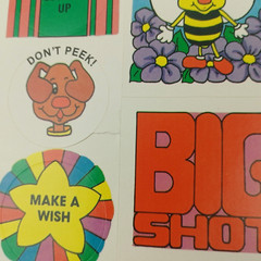 1985 Troll Associates Don’t Peek Stickers Reading Book Club School Unused Sheet