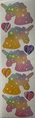 UNICORN W/STARS Stickers(9pc) Heart•Rainbow•Fantasy•Heart •Mystical•Card Making￼