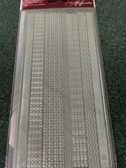 MAGENTA STYLE SILVER BORDERS Peel Off Stickers SILVER BORDERS