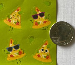 HAPPY PIZZA MAN“Pizza Scented” Stickers(39pc)Greenbrier•Food •Party•Toppings•