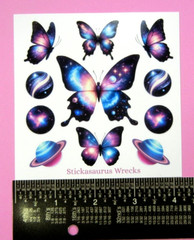 Galaxy Butterflies Sticker Sheet