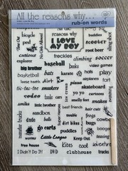 WHAT’S NEW Scrapbooking Sticker Sheet QUOTES Rub On Words Love My Little Boy