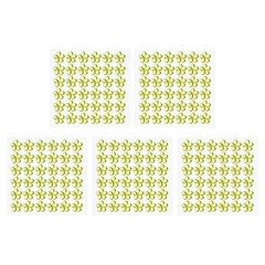 5 Sheet/180 Pcs Flower Self-Adhesive Rhinestone Sticker Light Yellow