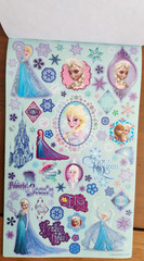Disney Frozen Sticker Book 4 Sheets with 300 Stickers Elsa Anna Glittery A6 New
