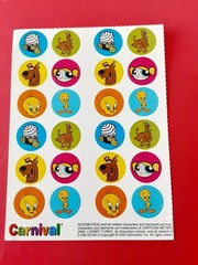 Scholastic cartoons scooby powerpuff tweetie bird perforated sticker sheet