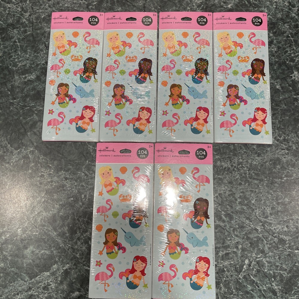 Hallmark Keepsake Stickers Scrapbook Gifts 624 Total – 6 Packs – New