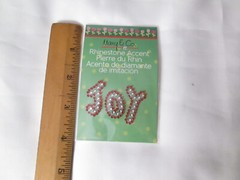 Lot of 6 Vintage Mary Engelbreit Rhinestone Accent Christmas Joy Stickers, New