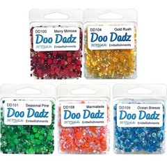 Buttons Galore DOO DADZ RAINBOW Gems Sprinkles Confetti Embellishments SET