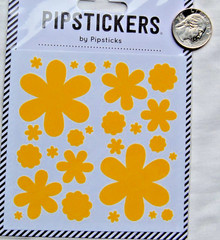 pipstickers bright yellow silhouette flowers stickers pipsticks outline shape