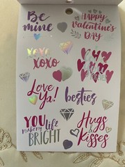 RECOLLECTIONS VALENTINE’S DAY STICKERS 216 PC STICKERS 12 SHEETS ROMANCE