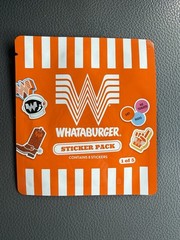 2026 Whataburger Kids Meal Sticker Pack 1 of 5 Collectible Sealed Set of 8 New