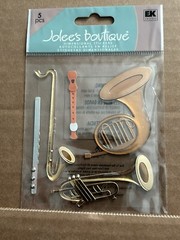 Jolee’s Brass Instruments Scrapbook Stickers