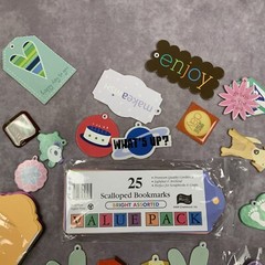 Huge lot CHIPBOARD And EPOXY TAGS Scrapbooking Embellishments Paper Art Stamping
