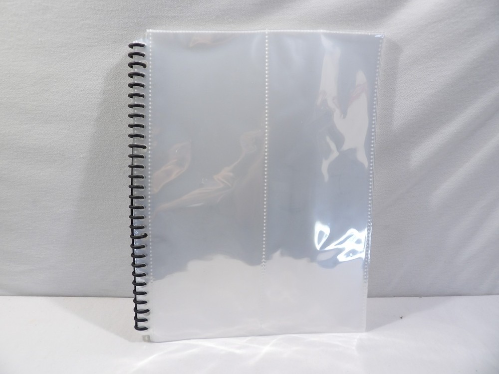 Large Reusable Scrapbook Sticker Storage spiral 50 clear sheets 2 compartment