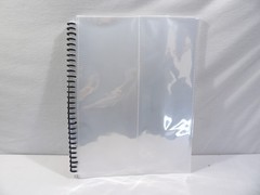 Large Reusable Scrapbook Sticker Storage spiral 50 clear sheets 2 compartment