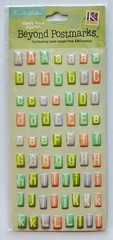 ✍️k&co EPOXY ALPHABET STICKERS Beyond Postmarks mini 3D letter Brenda Walton 🔤