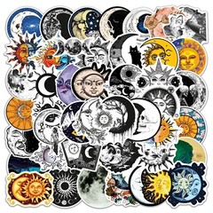 50pcs MOON Phase Stickers, Full Crescent New Moon, Mystery, Witch,Astrology, 203
