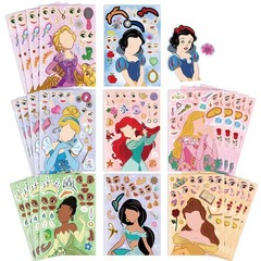 DIY Princess Stickers Set – 32PCS Custom Face Stickers for Teen Party Favors & C